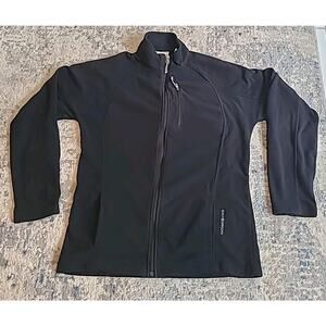 Black Diamond Womens Black Fleece Jacket Coat Large w/ Pockets Great Condition
